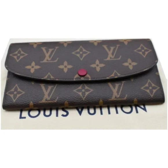 LOUIS VUITTON  Emilie Monogram Canvas Wallet Fuchsia - Picture 3 of 11